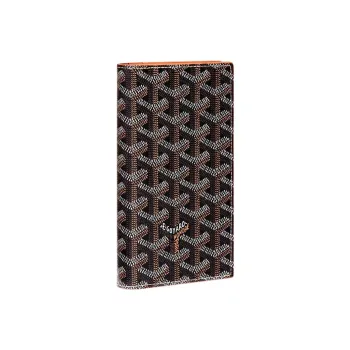 GOYARD SAINT LAMBERT Canvas With Leather Cell Phone Pouch Wallet Men's Brown