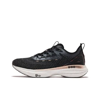 Erke Absolute Dust 1.0 Qi Cushioning Anti Slip And Wear Resistant Low Top Running Shoes Women's Black Pink Gold