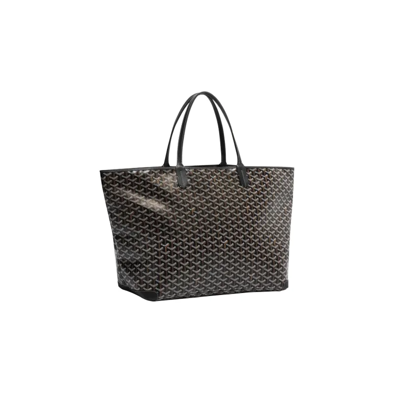 GOYARD Artois Canvas With Leather Tote Bag Shopping Bag Shoulder Bags Handbags Large Size Unisex Black-1