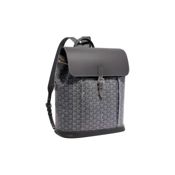 GOYARD Alpin Canvas With Leather Backpack Medium Size Unisex Gray