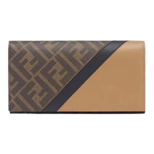 FENDI Canvas Wallet Men's Brown
