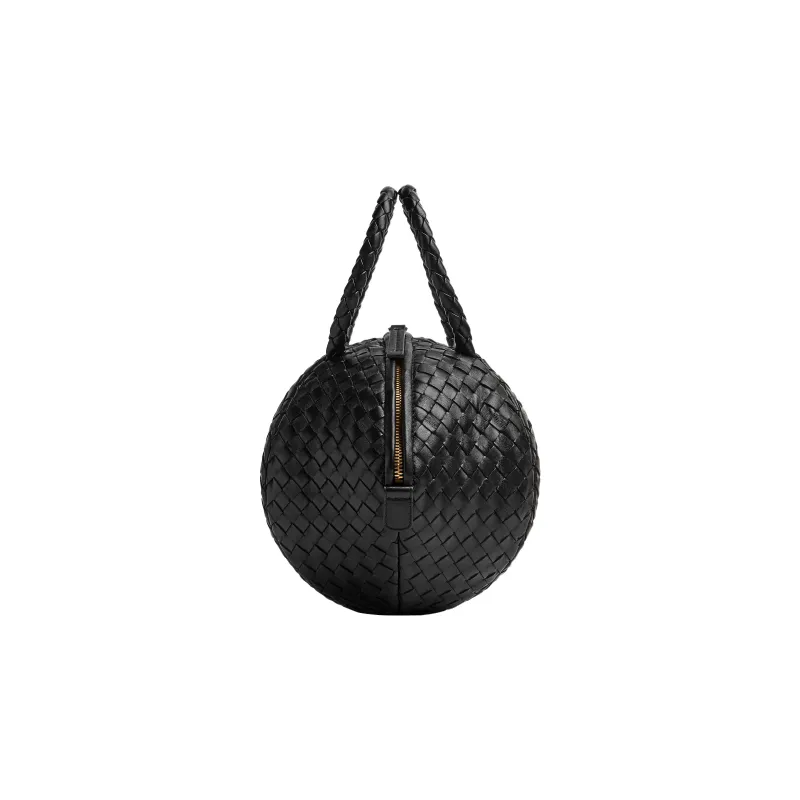 Bottega Veneta Sheepskin Handbag Small Size Women's Black-1