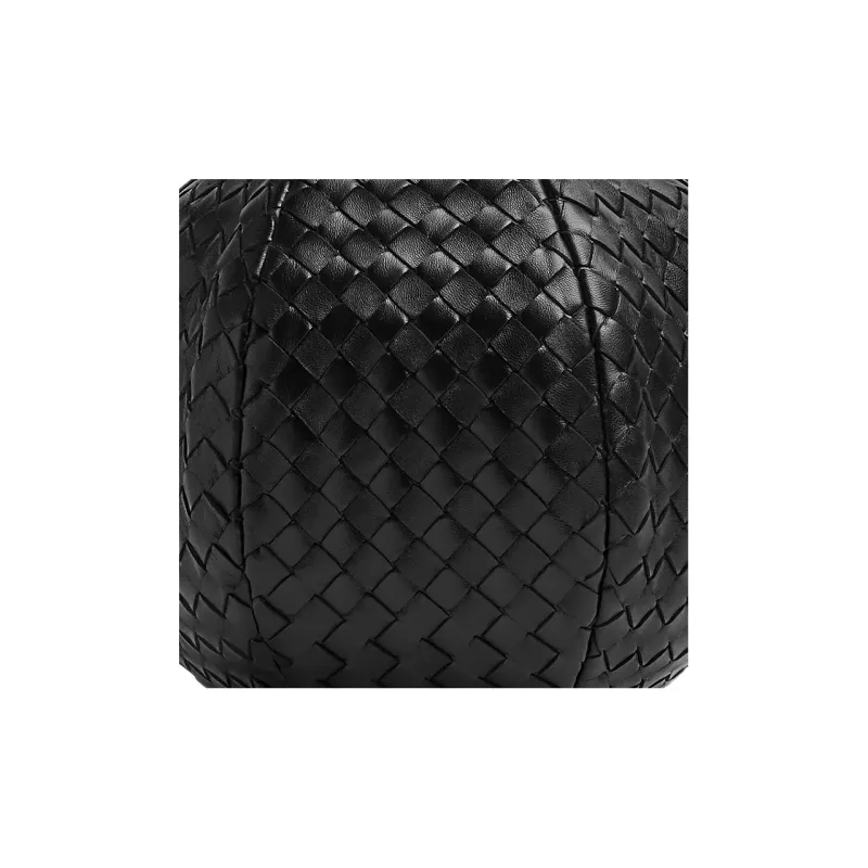 Bottega Veneta Sheepskin Handbag Small Size Women's Black-3