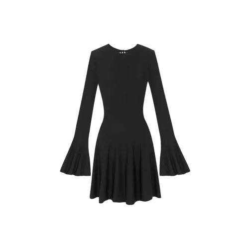 SAINT LAURENT Long-Sleeved Dresses Women's Black