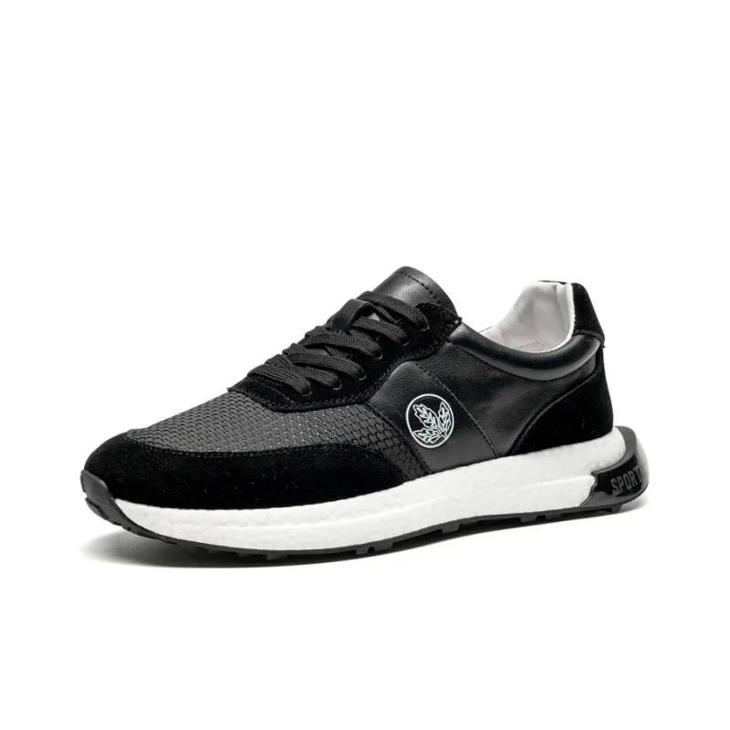 LEAVELAND Microfiber Leather Cow Suede Breathable Height Increasing Sports Casual Shoes Men's-7