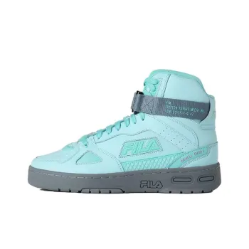 CHUYINWEILAI x FILA Teratach 600 Anti-Slip And Wear-Resistant Lightweight High-Top Skateboard Shoes Unisex Blue Gray