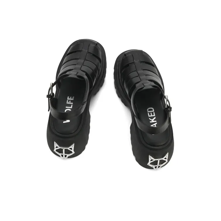 Naked Wolfe Clarissa Roman Sandals 7cm Women's Black-2