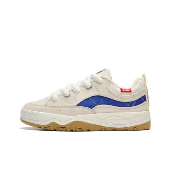 LiNing Reputation 3 Renowned 3.0 Anti Slip Wear Resistant Low Top Skateboard Shoes Women's Beige Blue