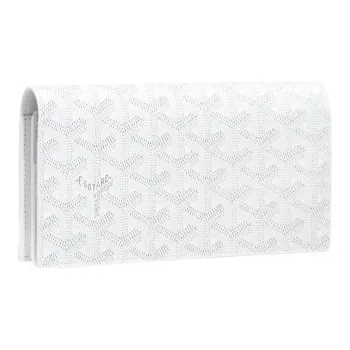 GOYARD RICHELIEU Canvas With Leather Wallet Unisex White