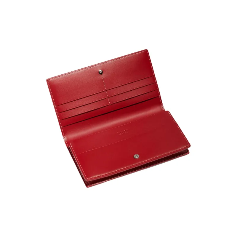 GOYARD RICHELIEU Canvas With Leather Wallet Unisex Red-1