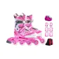 Pink+Triple-Layer Backpack+Helmet Protective Gear+Lockable Wheels