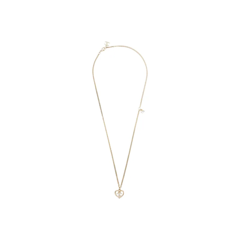 CHANEL 1995 Cc Heart Pendant Necklace-3