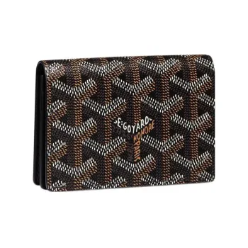 GOYARD MALESHERBES Canvas With Leather Card Holder Unisex Black