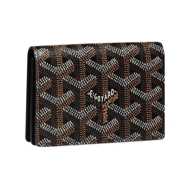 GOYARD MALESHERBES Canvas With Leather Card Holder Unisex Black-0