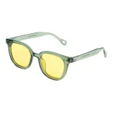 Transparent Gray Green Frame with Yellow Polarized Lens