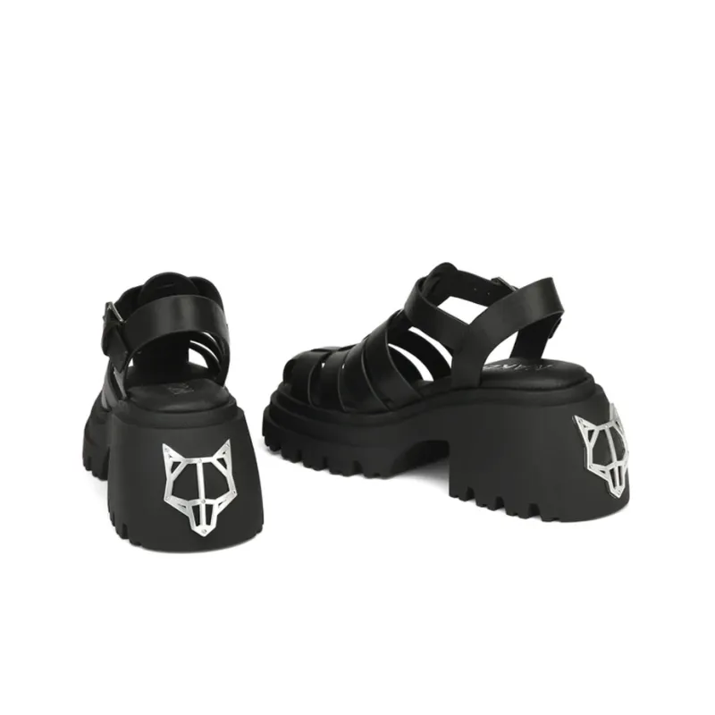 Naked Wolfe Clarissa Roman Sandals 7cm Women's Black-3