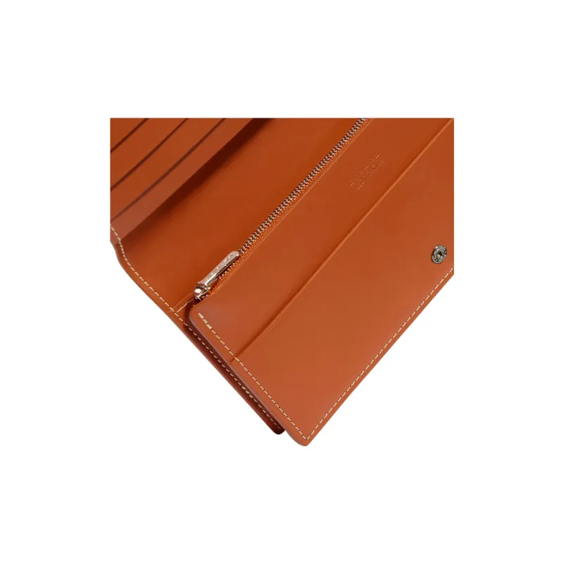 GOYARD RICHELIEU Canvas With Leather Wallet Unisex Brown-2