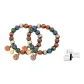 Colored Glaze Multi-Bead Bracelet 2 Pack (White Minimalist Style Box)