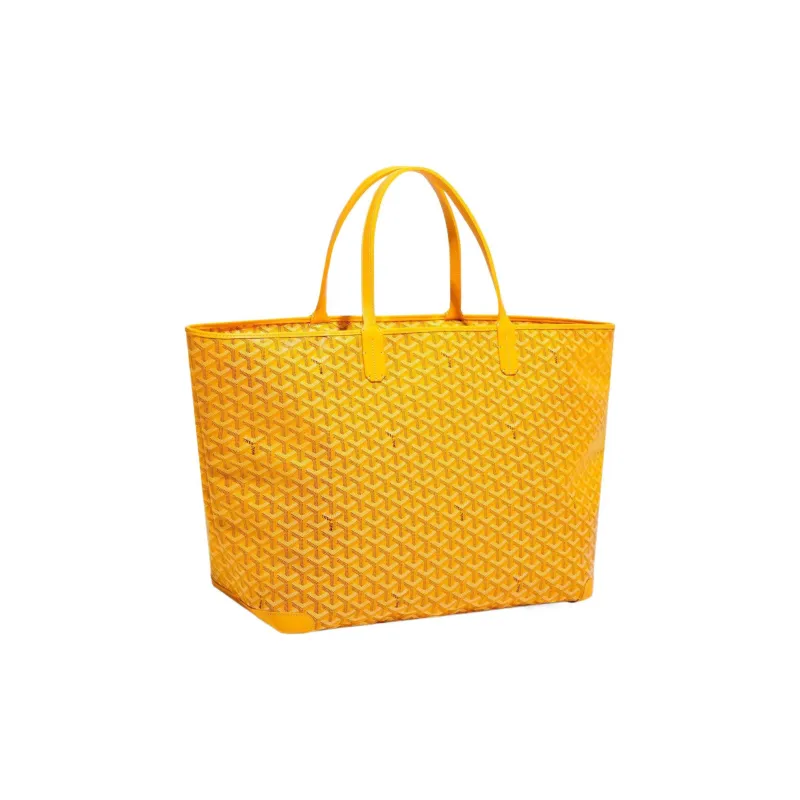 GOYARD Artois Canvas With Leather Tote Bag Shopping Bag Shoulder Bags Handbags Large Size Unisex Yellow-1
