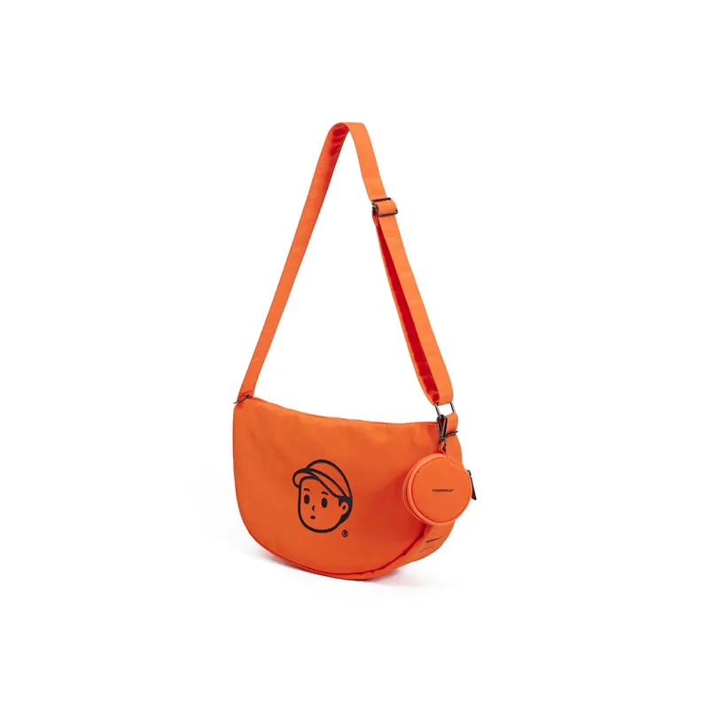 Finerworld Nylon Fabric Dumpling Bag, Shoulder Bag, Crossbody Bag Medium Size Unisex Multicolor-4