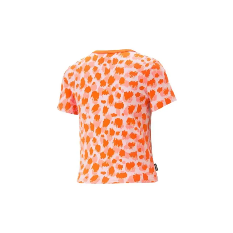 PUMA T-Shirts Women's Orange-1