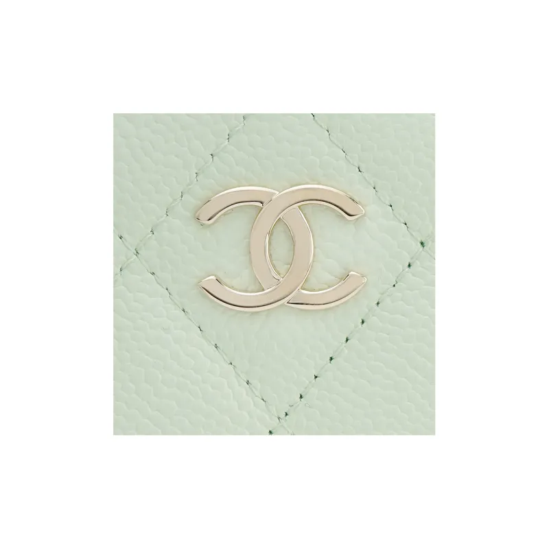 CHANEL Calfskin Round Bag, Handbag, Shoulder Bag, Crossbody Bag Women's Light Green-5