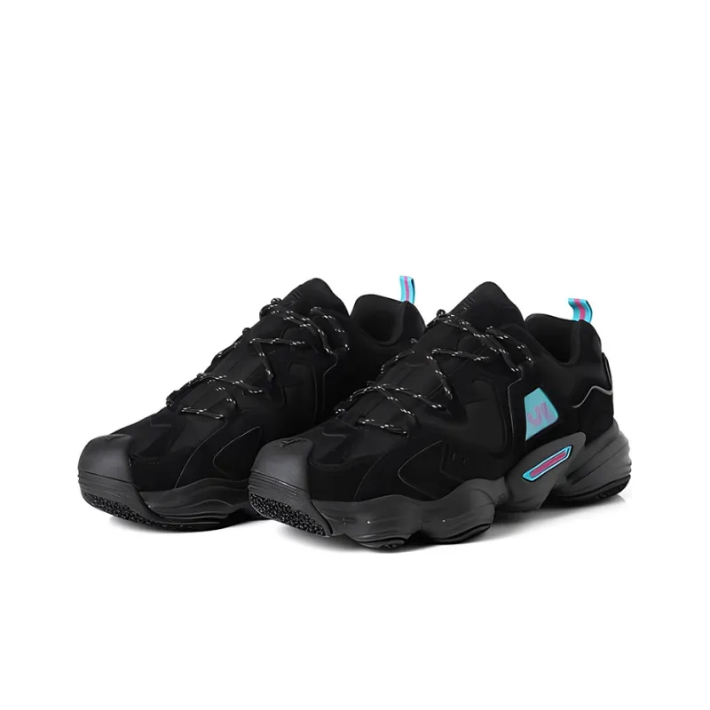 CHUYINWEILAI x FILA Floater Anti-Slip And Wear-Resistant Lightweight Low-Top Sports Casual Shoes Unisex Black Blue-2