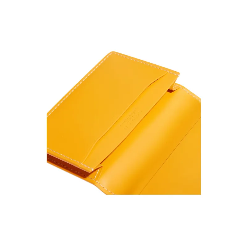 GOYARD MALESHERBES Canvas With Leather Card Holder Unisex Yellow-2