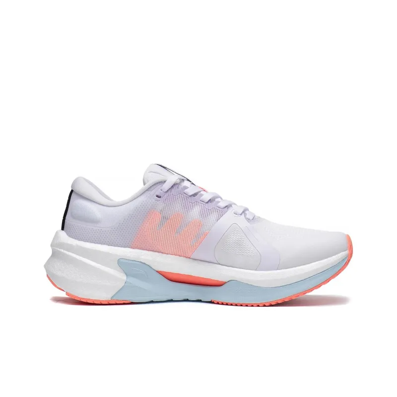 LiNing Furious Rider 7.0 Anti Slip And Wear Resistant Breathable Low Top Running Shoes Women's White Orange Purple-1
