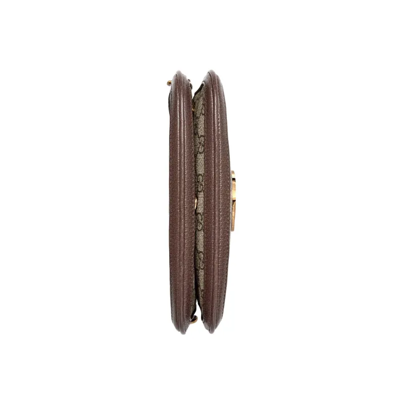 GUCCI Blondie Leather Paneled Canvas Crossbody Bag, Shoulder Bag Women's-6