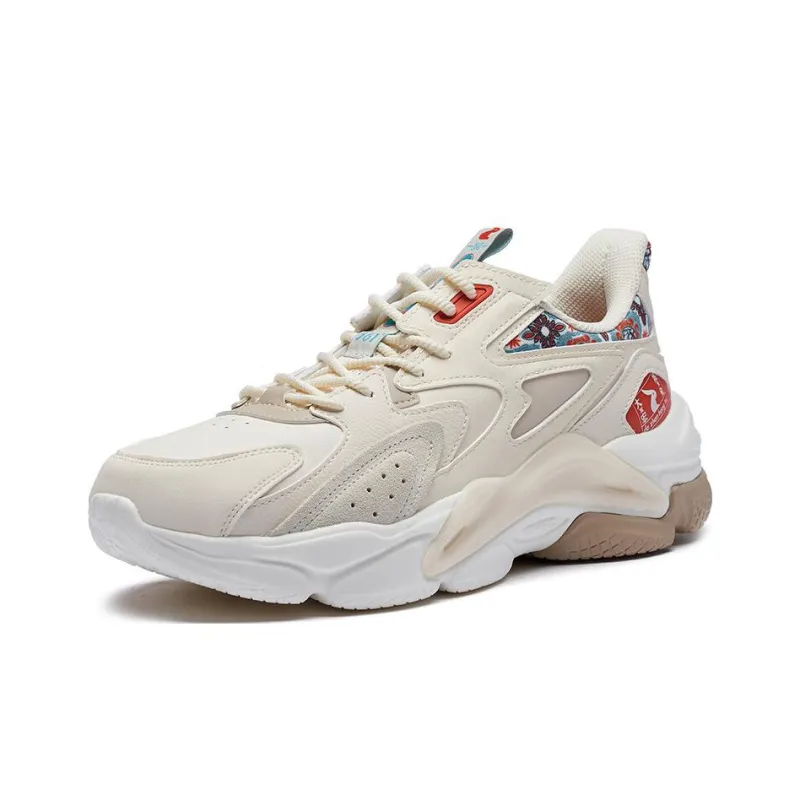 361° Anti Slip Wear Resistant Low Top Sports Casual Shoes Men's Beige-1