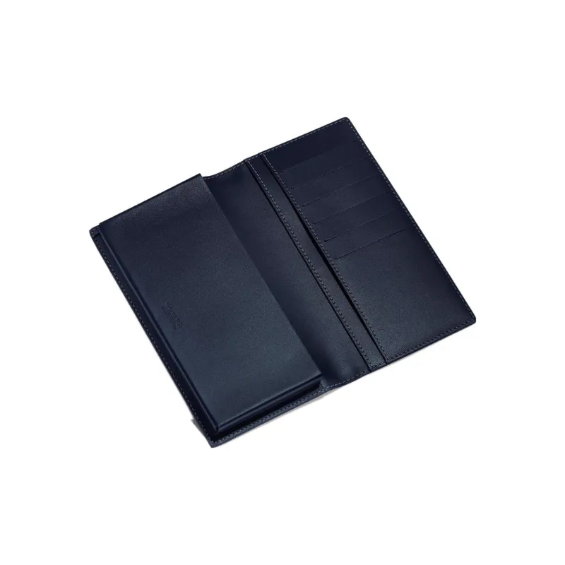 GOYARD SAINT-LAMBERT Canvas With Leather Cell Phone Pouch Wallet Unisex Marine Blue-1
