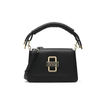 VERSACE JEANS COUTURE Leather Handbags Crossbody Bags Medium Size Women's Black