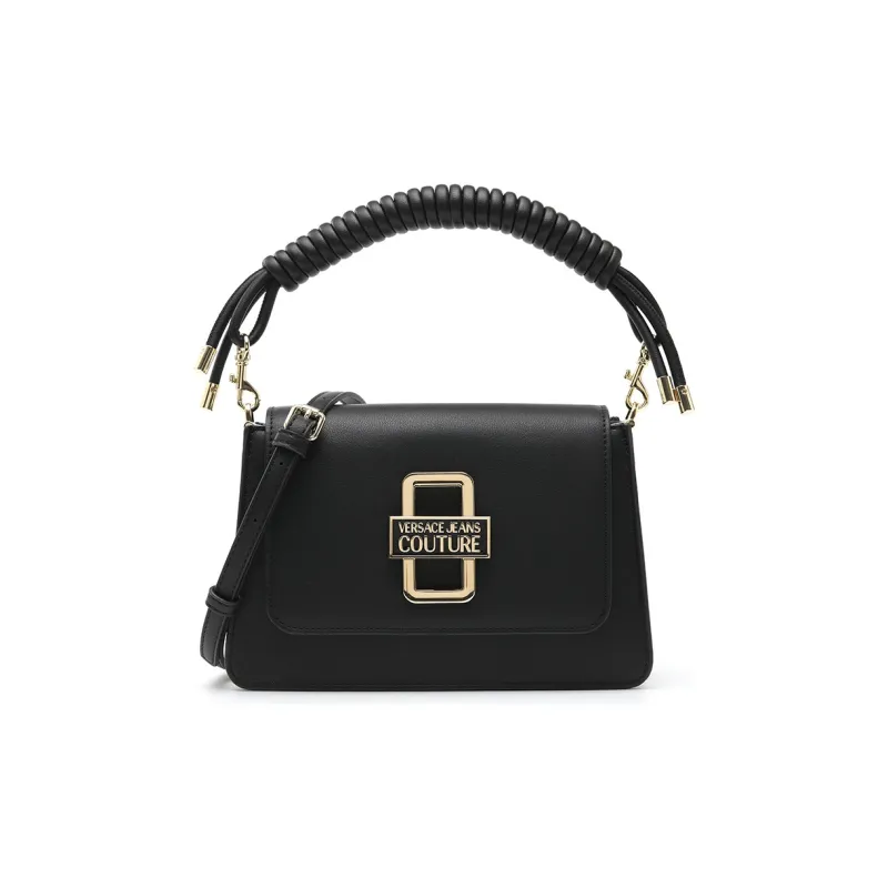 VERSACE JEANS COUTURE Leather Handbags Crossbody Bags Medium Size Women's Black-0