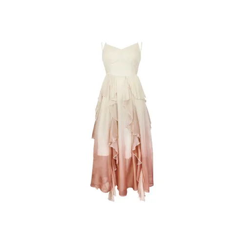 JANG Slip Dresses Women's Pink Apricot