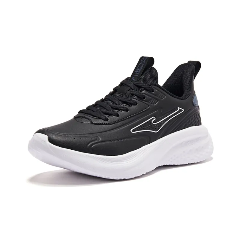 Erke Anti Slip Wear Resistant Low Top Sprint Running Shoes Men's Black White-2