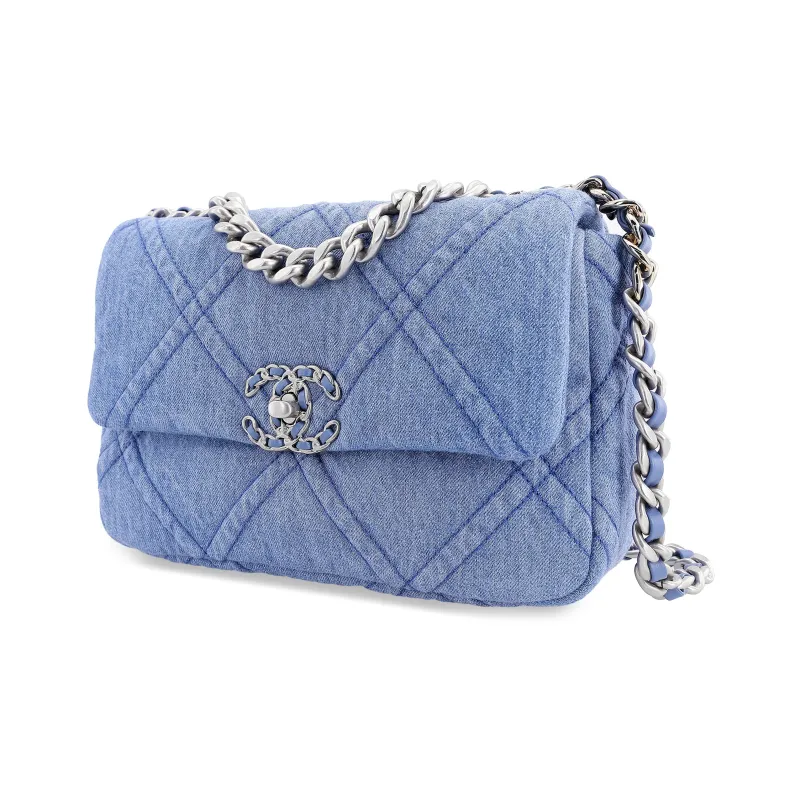 CHANEL 19Bag Denim Crossbody Bags Unisex Light-1