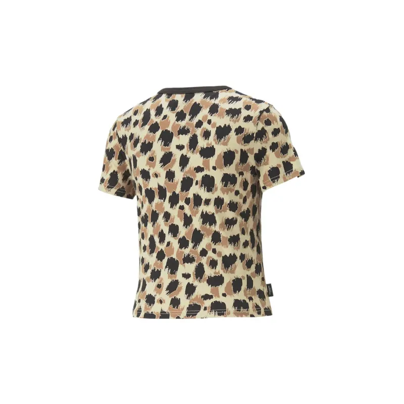 PUMA Downtown T Shirts Women's Brown-1