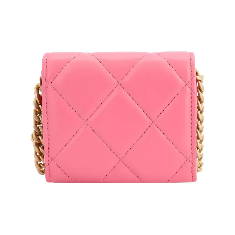 CHANEL Lambskin One Shoulder Crossbody Clutch Women's Pink-2