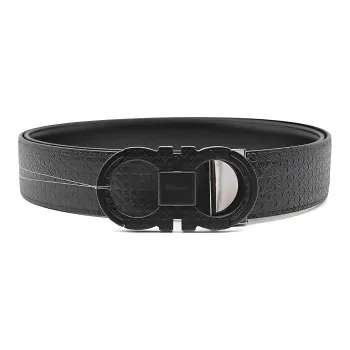 Ferragamo Leather Belts Men Black