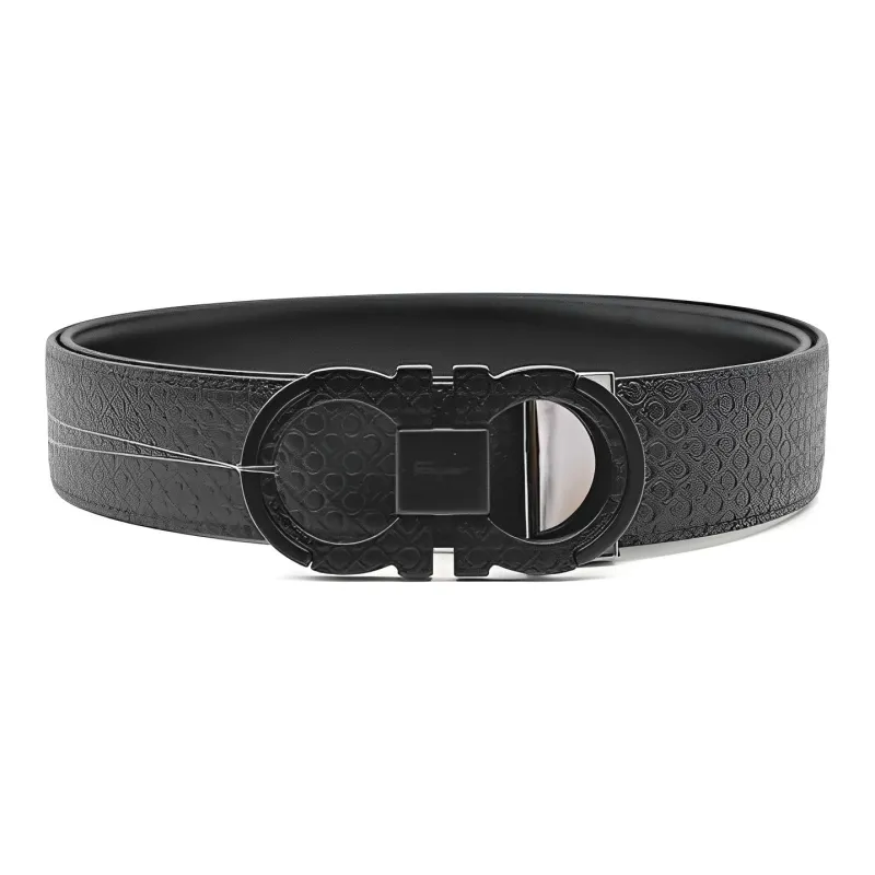 Ferragamo Leather Belts Men Black-0