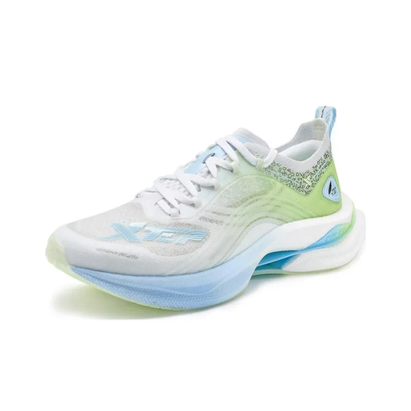 XTEP To Light 7.0 PRO Anti Slip And Wear Resistant Breathable Low Top Casual Universality Women's White Green Blue-1