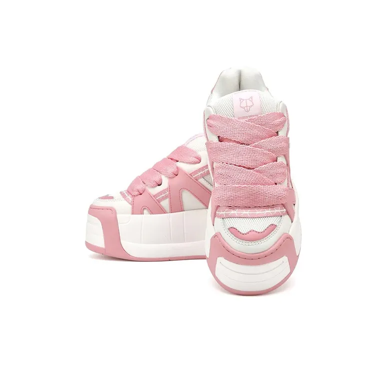 Naked Wolfe Slider Low Top Stylish Skateboarding Shoes Women's Pink White-5