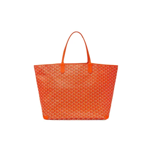 GOYARD Artois Canvas With Leather Tote Bag Shopping Bag Shoulder Bags Handbags Large Size Unisex Orange