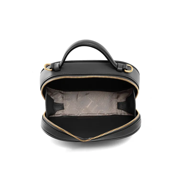 DILAKS DK Cow Leather Cell Phone Pouch Portable One Shoulder Underarm Crossbody Bag For Women's Trumpets Women's Black-4