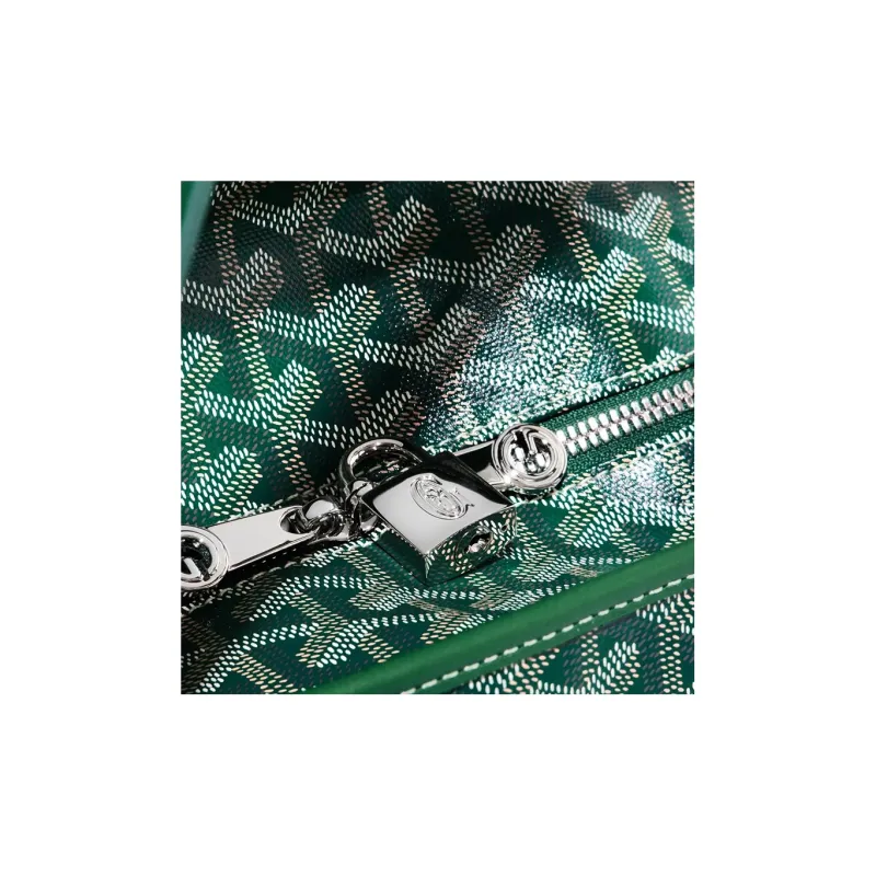 GOYARD Artois Canvas With Leather Tote Bag Shopping Bag Shoulder Bags Handbags Large Size Unisex Green-4