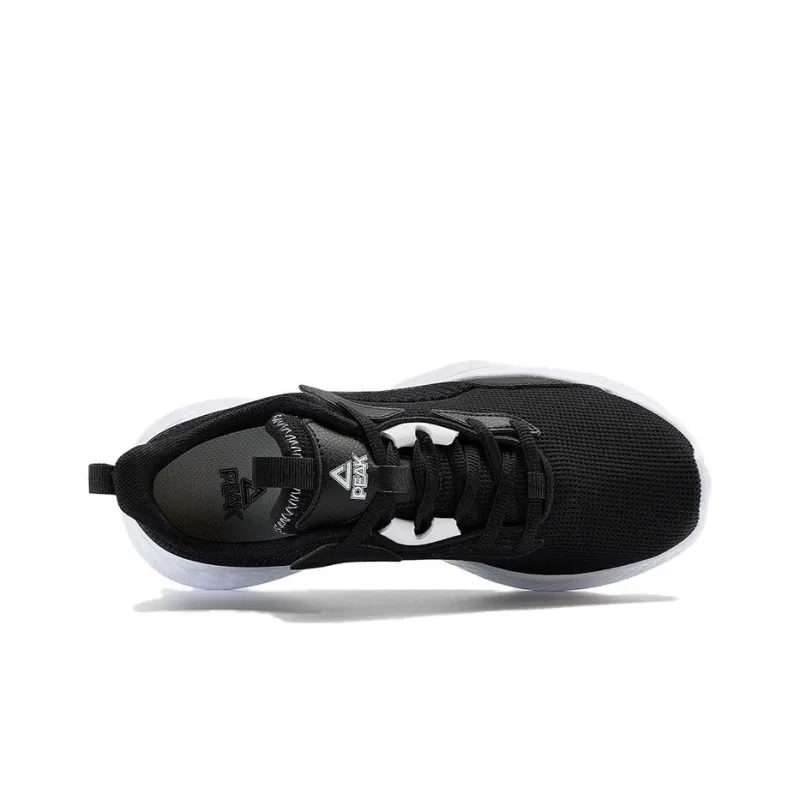 PEAK Qingyi Anti Slip And Wear Resistant Breathable Low Top Running Shoes Women's Black White-2