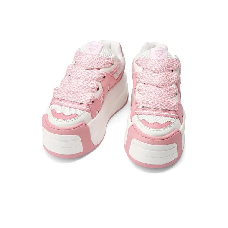 Naked Wolfe Slider Low Top Stylish Skateboarding Shoes Women's Pink White-4