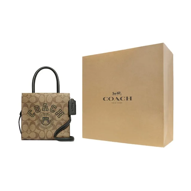 COACH Cally Coated Canvas With Leather Handbag Shoulder Bag Crossbody Bag Mini Women's Khaki-6