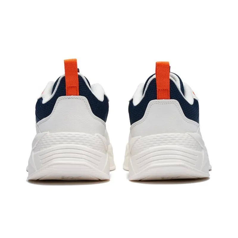 361° Anti Slip Wear Resistant Low Top Sports Casual Shoes Men's White Blue Orange-3